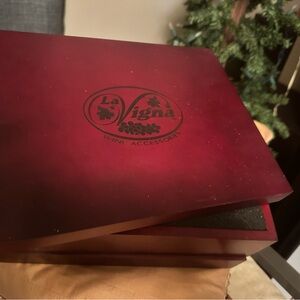 Wine Accessories Box - Elegant Red Finish